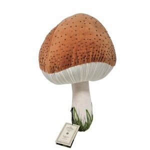John Derian X Target 2024 Mushroom Pillow‎ Brown Embellished Thanksgiving New